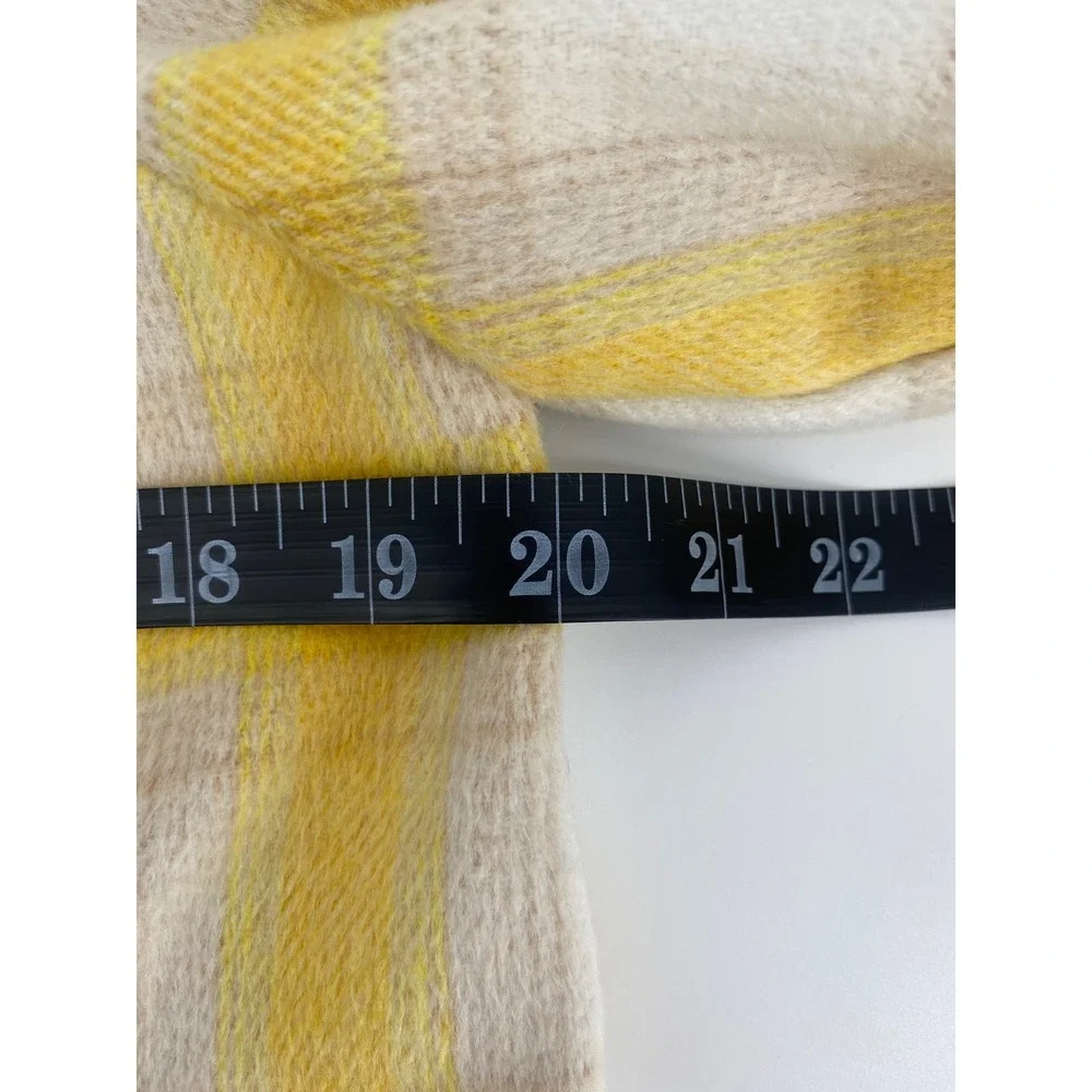 Old Navy Jacket XL Yellow Plaid Excellent Wool Blend Button Front Jacket